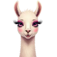 Romantic Roma Llama mascot